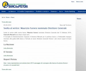 La notizia del cambio al vertice