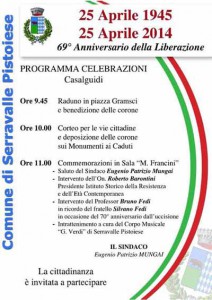 Il voilantino con il programma