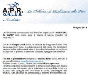 Apr-Maic al mare per il week end