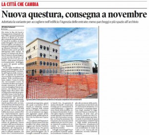 Nuova Questura. Il Tirreno 23 luglio 2014