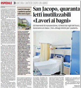 Il Tirreno del 13 luglio 2014. Pistoia