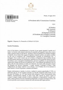 La lettera dell'Assessore Belliti