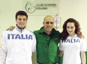 Lorenzo Francella e Matilde Biagiotti con Agostino Sanacore