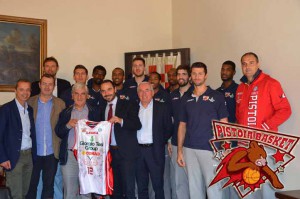 Bertinelli saluta il Pistoia Basket in Sala Gonfalone