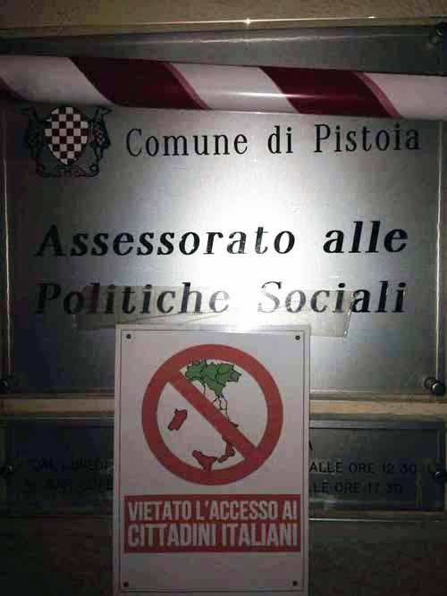 GRADUATORIA CASE POPOLARI: BLITZ DI CASAPOUND ALL’ASSESSORATO POLITICHE SOCIALI DI PISTOIA