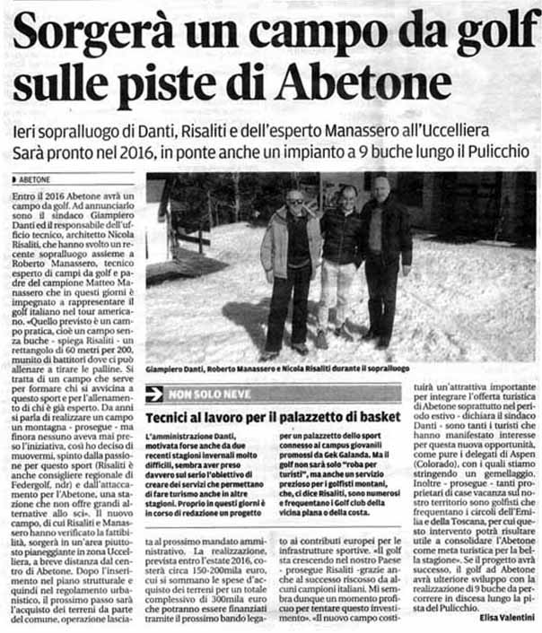 TUTTI AL GOLF ALL’ABETONE