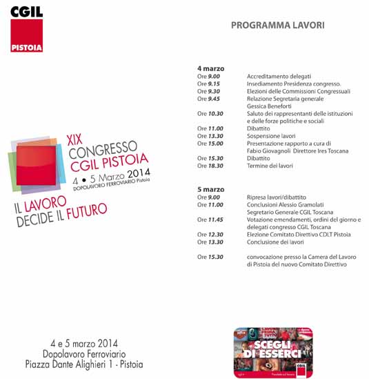 CONGRESSO DELLA CAMERA DEL LAVORO DI PISTOIA