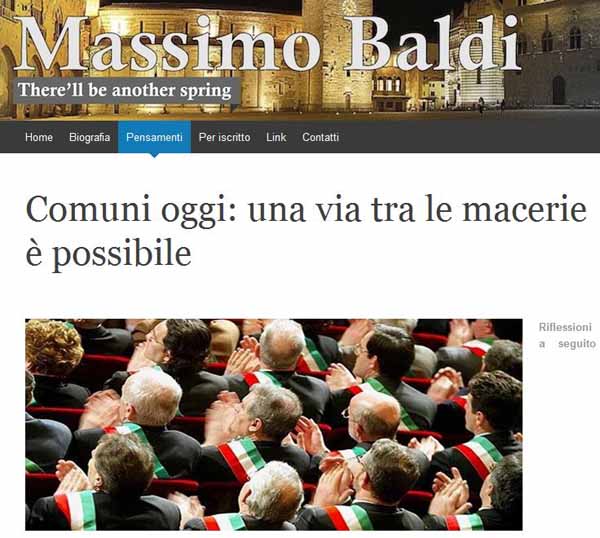 COMUNI OGGI: UNA VIA TRA LE MACERIE È POSSIBILE