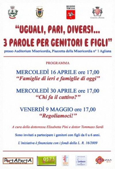 UGUALI, PARI, DIVERSI: TRE PAROLE PER GENITORI E FIGLI