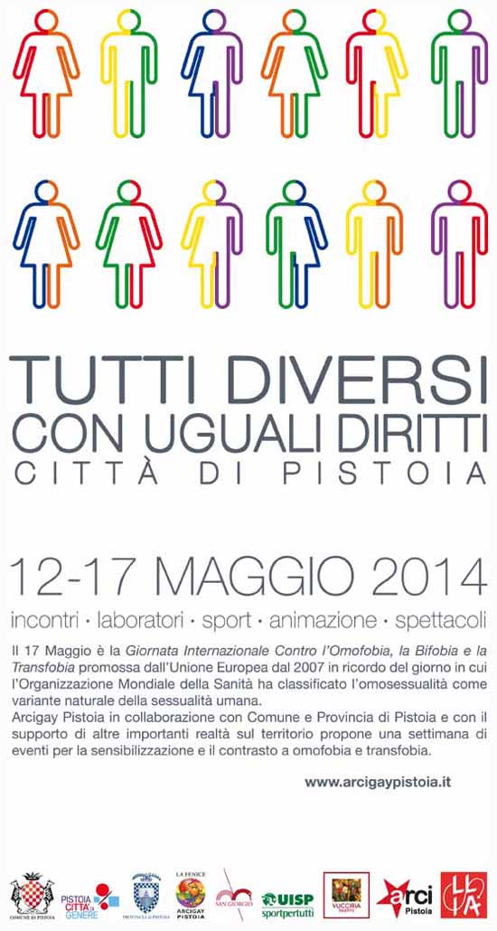 12 – 17 MAGGIO 2014: TUTTI DIVERSI CON UGUALI DIRITTI