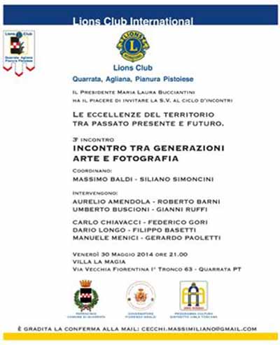 GENERAZIONI DI ARTISTI E FOTOGRAFI A CONFRONTO