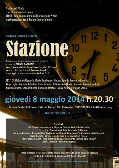 AL FUNARO. GIOVEDÌ 8 MAGGIO IL RADIODRAMMA “STAZIONE”