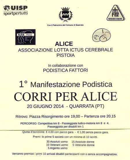 PER ALICE, PODISMO CONTRO L’ICTUS CEREBRALE