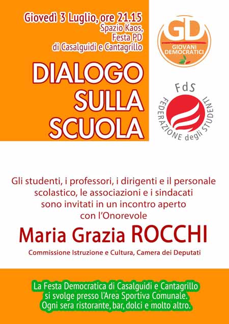 DIALOGO SULLA SCUOLA