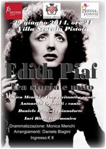 EDITH PIAF A VILLA DI SCORNIO DOMANI 2 LUGLIO