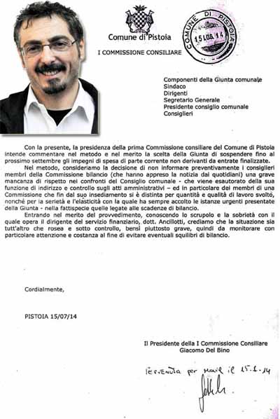 DEL BINO (M5S) SULLA SOSPENSIONE DEGLI IMPEGNI DI SPESA FINO A SETTEMBRE