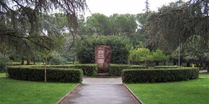 L’area del cippo ai caduti in piazza della Resistenza a Pistoia