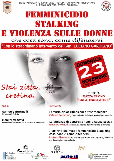 FEMMINICIDIO, STALKING E VIOLENZA SULLE DONNE