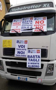 Protesta anche il camion