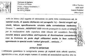 Estratto della prescrizione di obbligo presente nel contratto di Agisport