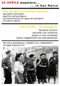 Liberazione partigiani 25 aprile. Liliana Cecchi