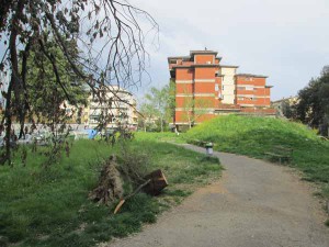 Il giardino di via Donatori del Sangue. Immagini di degrado urbano