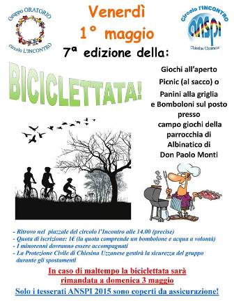 1° MAGGIO IN BICICLETTA A CHIESINA