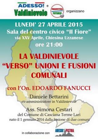 VALDINIEVOLE, UNIONI E FUSIONI