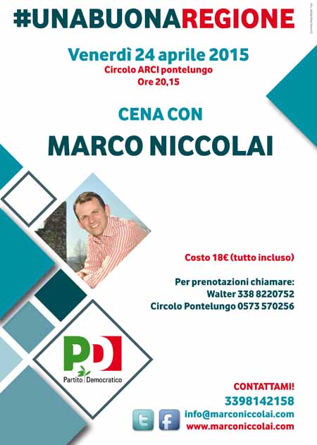 A CENA CON MARCO NICCOLAI A PONTELUNGO