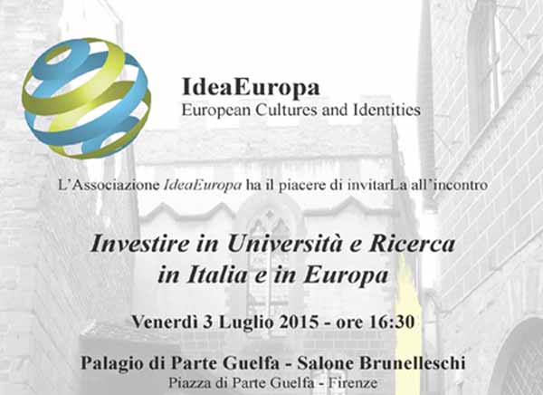 INVESTIRE IN UNIVERSITÀ E RICERCA