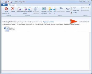 La mail del 21 giugno ore 23:20