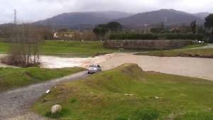 Fiume Ombrone in piena