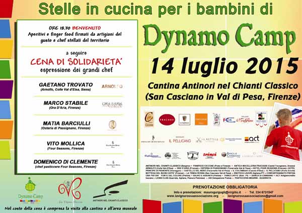 “STELLE” IN CUCINA PER I BAMBINI DELLA ‘DYNAMO CAMP’