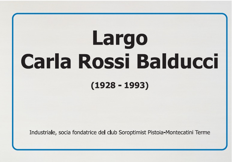 A MONSUMMANO UNA PIAZZA IN MEMORIA DI CARLA ROSSI BALDUCCI