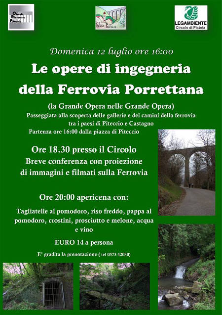 PASSEGGIATA TRA LE OPERE DI INGEGNERIA FERROVIARIA LUNGO LA PORRETTANA