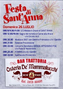 Programma Festa Patronale di Sant'Anna