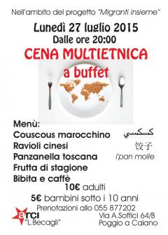 POGGIO & INTEGRAZIONE. CENA MULTIETNICA AL “BECAGLI”