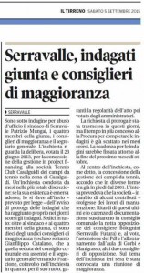 Il Tirreno, 5 settembre 2015 - Giunta Serravalle