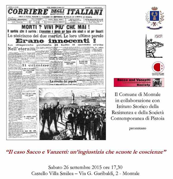 “IL CASO SACCO E VANZETTI”: SE NE PARLA ALLA SMILEA