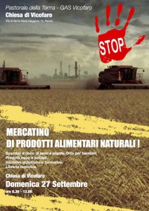 Locandina mercatino biologico di Vicofaro