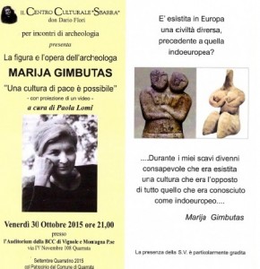 L'invito Marija Gimbutas