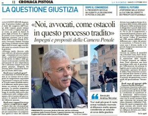 La Nazione, 3 ottobre 2015 - Avvocato Andrea Niccolai