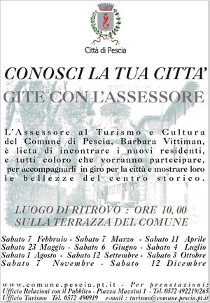 PESCIA, IN GITA CON L’ASSESSORE