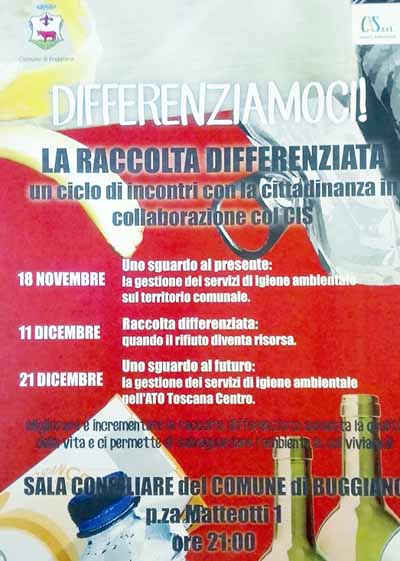 “DIFFERENZIAMOCI”, A BUGGIANO INCONTRI CON I CITTADINI