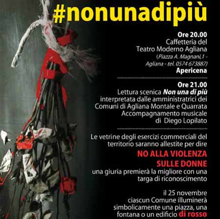 CONTRO LA VIOLENZA SULLE DONNE: #NONUNADIPIÙ