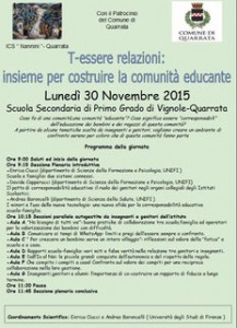 La locandina di "T-essere relazioni"