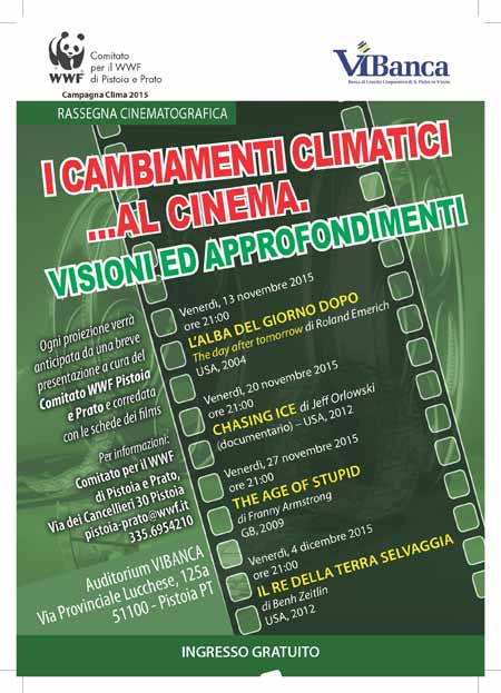 CINEFORUM DEL WWF: “I CAMBIAMENTI CLIMATICI AL CINEMA”