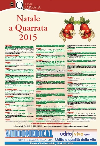 NATALE A QUARRATA 2015, LUMINARIE E APPUNTAMENTI