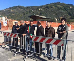 Le autorità cittadine al Ponte Europa