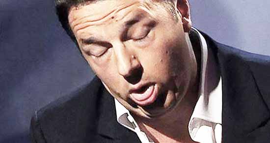 renzi ride. E INTANO ANDIAMO A PICCO